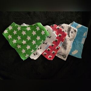 Colorful Baby Bib Set with Stars and Patterns